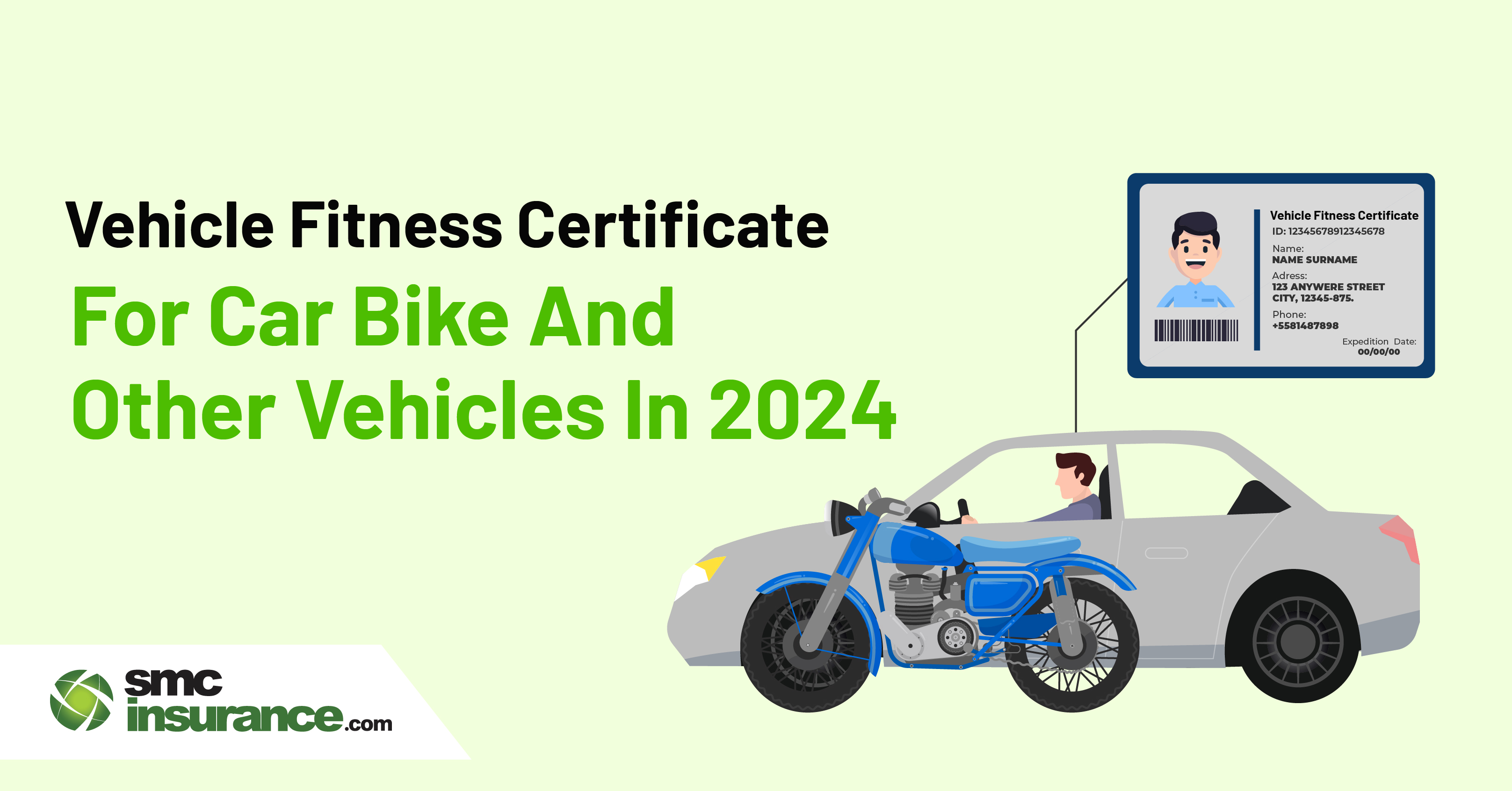 Vehicle Fitness Certificate For Car, Bike And Other Vehicles In 2024