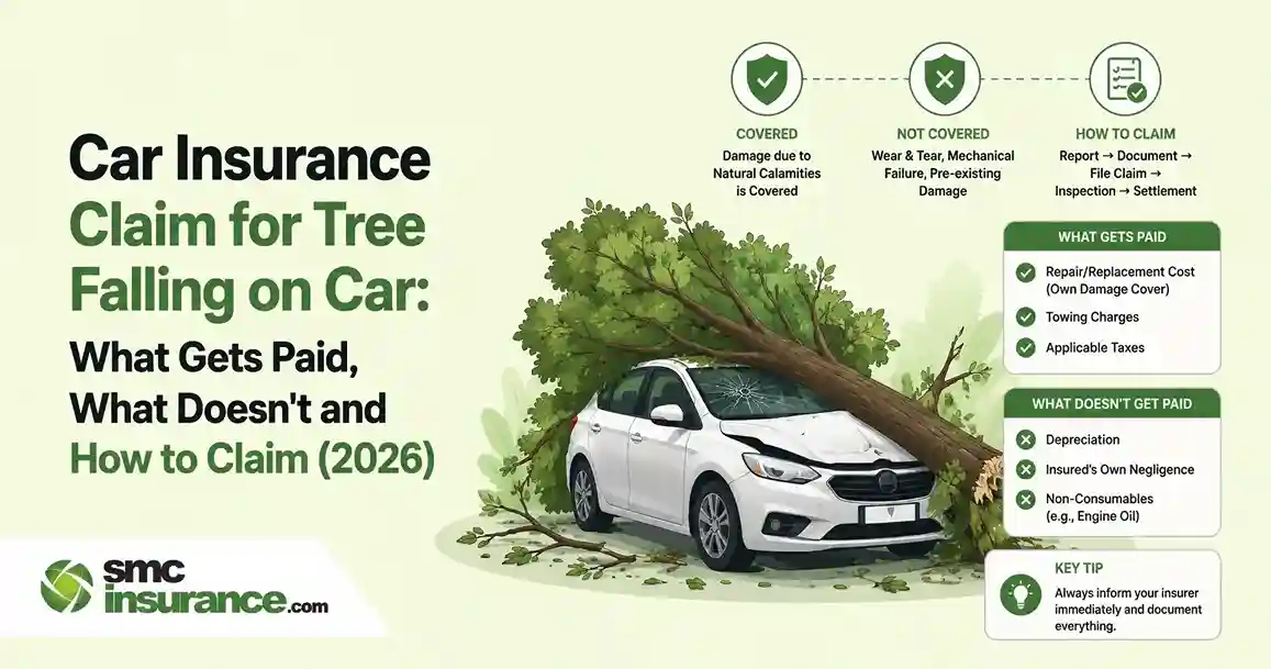 Car Insurance Claim for Tree Falling on Car: What Gets Paid, What Doesn't and How to Claim (2026)