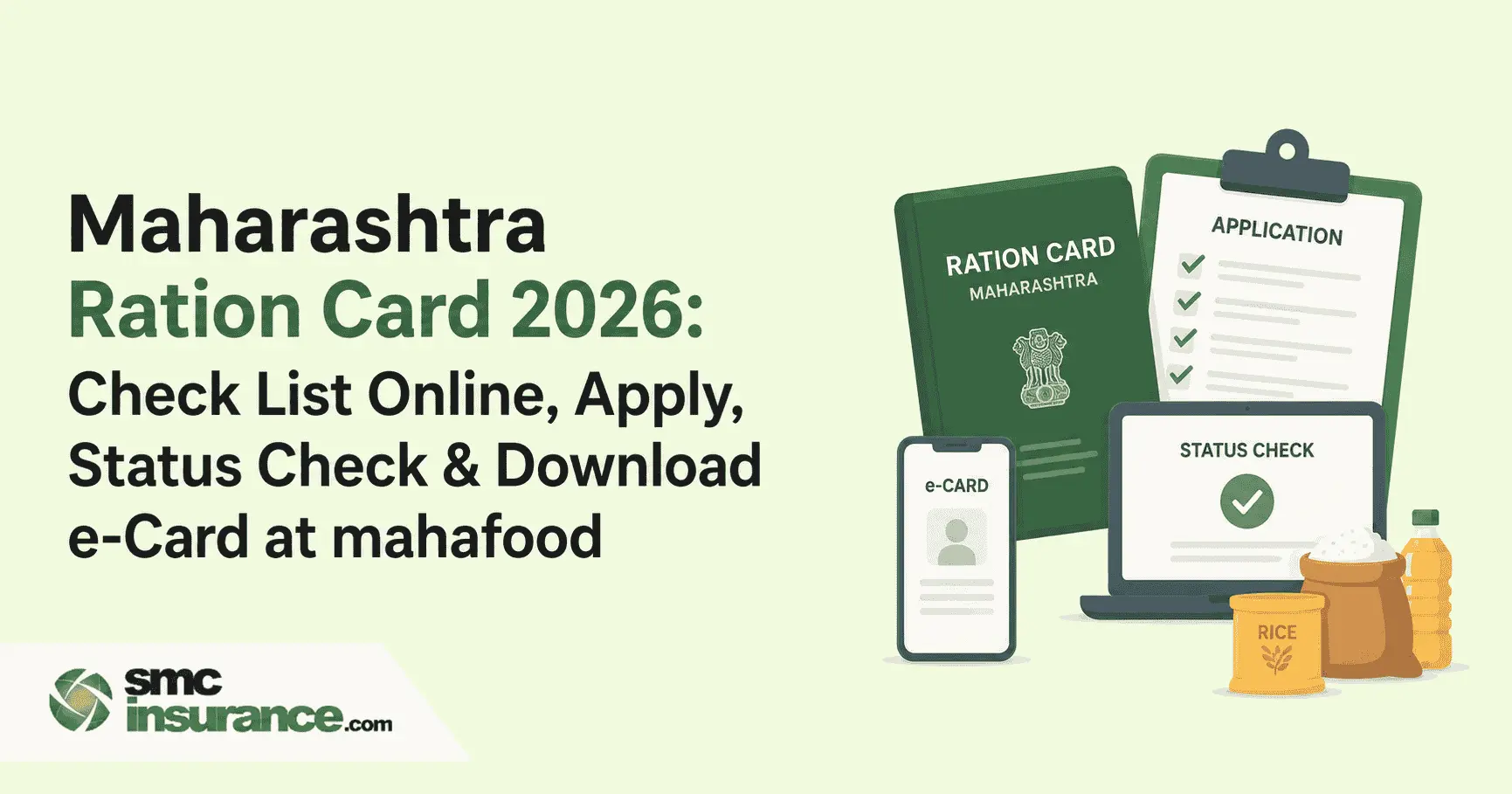 Maharashtra Ration Card 2026: Check List Online, Apply, Status Check & Download e-Card at mahafood