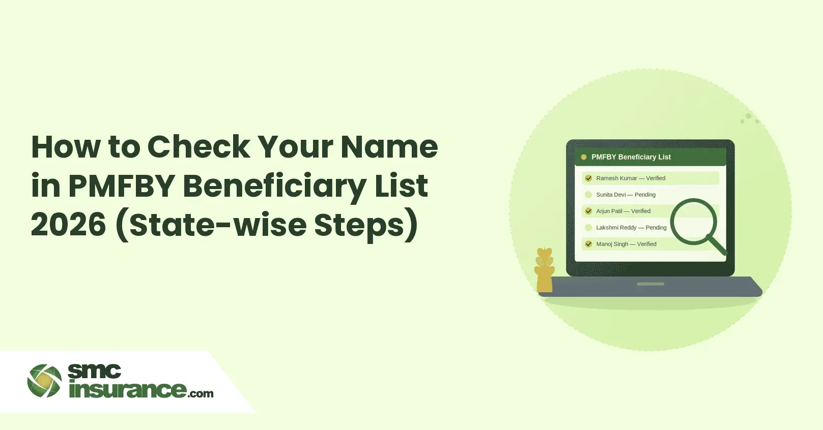 How to Check Your Name in PMFBY Beneficiary List 2026 (State-wise Steps)
