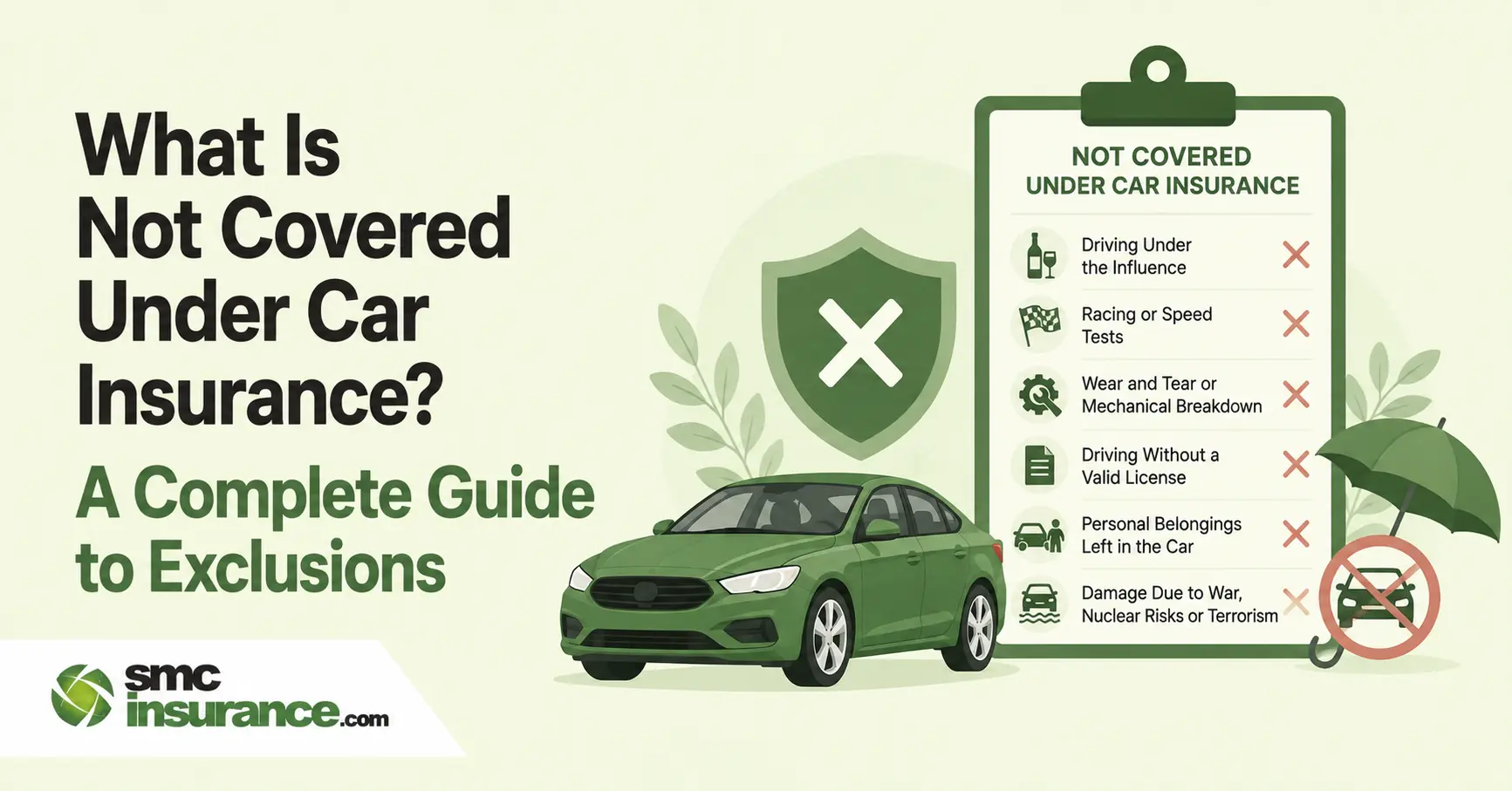 What Is Not Covered Under Car Insurance? A Complete Guide to Exclusions